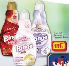 BİNGO SOFT KONSANTRE YUMUŞATICI ÇEŞİTLERİ 1440 ML